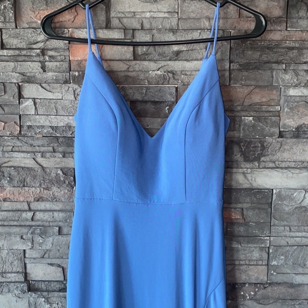 Jump Apparel Size XSmall Maxi Blue Dress for Bridesmaid or Homecoming / Prom - Picture 3 of 14